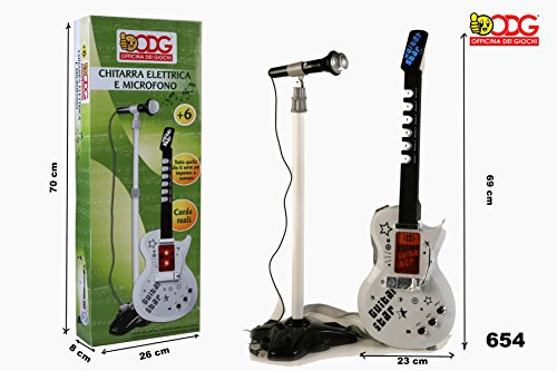 TOYLAND Bontempi 37908 Guitarra Electrónica con micrófono Barra