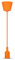 Portalampada Decorativo Pendente 1Mt in Silicone Attacco E27, Arancione