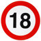Udo Schmidt GmbH & Co Aufkleber 18 Geburtstag Ø 9cm 12 Stck.Sticker Dekoration Geburtstagsdeko