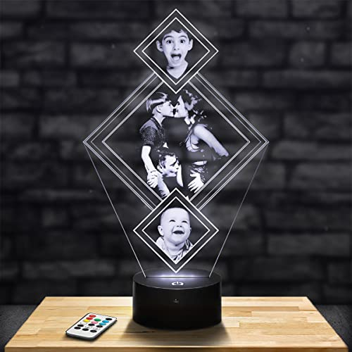 Lampephoto.fr - Personalisierte lampe mit foto und text durch Lasergravur. Geburtstagsgeschenk fotolampe Geschenkidee für weihnachten. Geschenk für Mann und Frau. 3D lampe mit Bild. Fotogeschenk