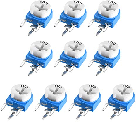 sourcing map 10stk. Trimmer Potentiometer Oben Verstellung Horizontal Variabel Widerstand 10K Ohm