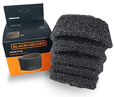 Black+Decker Filtri in Spugna per Aspiratori Solidi e Liquidi