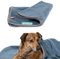 Doctor Bark | kuschelige Hundedecke waschbar bis 95°C, hygienische, weiche Fleecedecke für Sofa und Hundebett, Flauschige Haustierdecke - Made in Germany (M - 100x70 cm/Blaugrau)