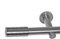 BASIT Gardinenstange mit Wandhalterung 140 cm lang Edelstahl Look im Set 1-läufige Gardinenstange Wandmontage Ø20mm Metall I 120-600 cm verfügbar H31
