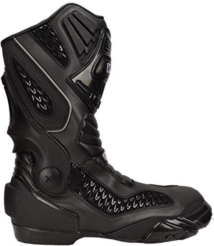 Stivali stivaletti per moto sportive con protezioni racing e sliders da pista (41)