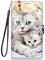 Nodigo Schutzhülle für Samsung Galaxy A21s, Leder, stoßfest, mit Klappdeckel, Design Silikon, Tiermotiv, lustiges Motiv, Bumper 360, Kickstand Case Cover, Schutzhülle für Mädchen Damen Herren