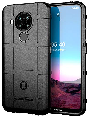 TingYR Hülle für Nokia 5.4, Silikon hülle Abdeckung Telefon Case Stoßfest Case Schutzhülle, Handyhülle für Nokia 5.4 Smartphone.(Schwarz)