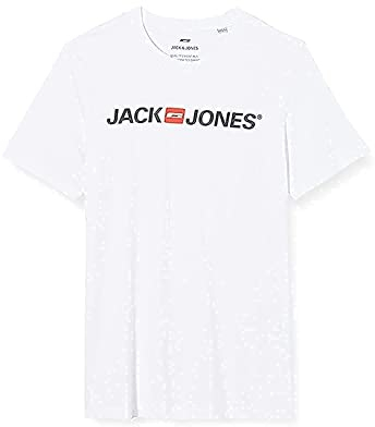 JACK & JONES Jjecorp Logo tee SS Crew Neck 3pk MP Camiseta, Pack de 3 (1 Chaqueta Azul Marino, 1 Blanco, 1 Negro), L (EU)