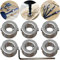 Butée de Profondeur de Foret, CESFONJER Butée de Profondeur Colliers Anneau Positionneur Durable Foret À Bois (ID:8mm, 6pcs), avec clé Hexagonale