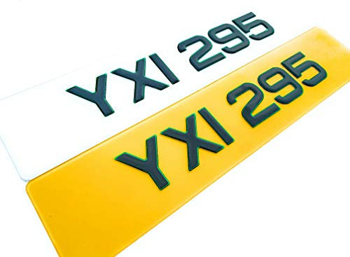 Tsg 3D GEL CRYSTAL COLOUR NUMBER PLATES (FRONT & REAR) (Green)