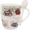 lesser and pavey LP43229 Ceramic Mug with Spoon | London | 1 Piece-10 oz Accessory, Multicolored