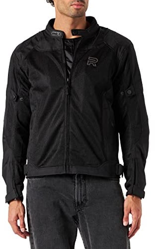 RAXUS Giacca Moto Estate Uomo-Track CoolPro, Omologata CE, Nero , L