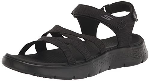 Skechers Femme Sandales Go Walk Flex, Noir/Textile, 38 EU