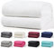 Leonado Vicenti 2er Set Flauschige Kuscheldecke 150x200 cm Fleecedecke Wohnzimmerdecke Sofadecke Tagesdecke Flanell Uni Bettüberwurf, Weiß, 2er Pack 150 x 200 cm