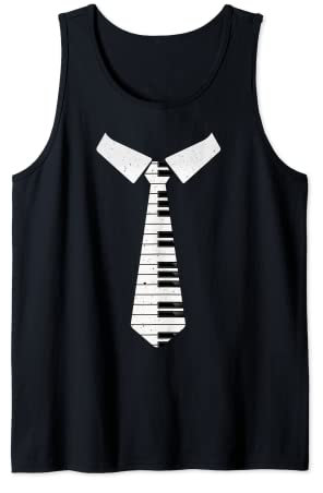 Musician Musical Music Lover Keyboard Piano Tie Tank Top
