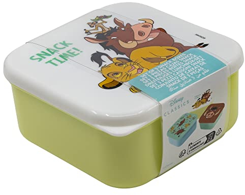 Set de 3 cajas para snacks anidadas de El Rey León - Clásicos Disney