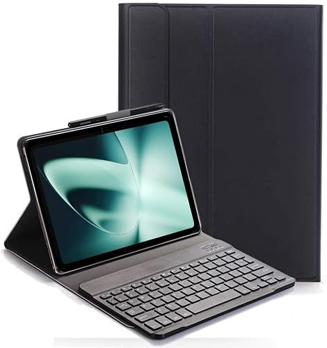 YHFZR Funda Teclado Español Ñ para OnePlus Pad 11,6 Pulgadas, Español Slim Teclado Keyboard Case con Magnético Desmontable Inalámbrico Bluetooth para OnePlus Pad 11,6 Pulgadas, Negro