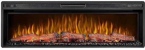 ArtiFlame Elektrokamin AF50 Multicolor, Elektrischer Einbaukamin mit Heizung 1600 W, realistischer 3D-Flammeneffekt, LED-Beleuchtung, Fernbedienung, Timer, Thermostat (1295x425 mm)
