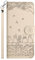 FALUWONRU for iPhone 13 mini/12 mini Wallet Case,Fence Cats Butterfly Flower Embossed PU Leather Flip Phone Case with Card Slots,Magnetic Protective Cover with Holder Kickstand,Khaki