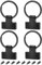 QUARKZMAN 4Pcs 22mm/ 0.87 Schlüsselanhänger-Hardware mit 25mm ID Schlüsselring Geldbörsen- und Taschenhardware für Autoschlüsselanhänger, Hängende Lanyards, Schwarz