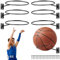 Mrracxy 6 Stücke Wandhalterung Ball Rack, Wandhalterung Ball Storage Mit Schrauben, Montiert Metall Ball Wandhalterung, Ball Rack für Basketball Rugby Volleyball Fußball Display