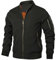 Hood Crew Giacca a vento da bomber da uomo, leggera, casual, elegante, con cerniera e tasche, Nero, XXXL
