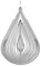 BLASHRD Wassertropfen Form Edelstahl 3D Fließende Lichteffekte Dekoration für Outdoor Garten Hängende Dekor Geschenk