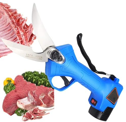 Tijeras de cocina, tijeras eléctricas resistentes, tijeras de cocina profesionales inalámbricas de acero inoxidable, para alimentos, aves de corral, rapaces, carne, cangrejo, mariscos, hierbas para