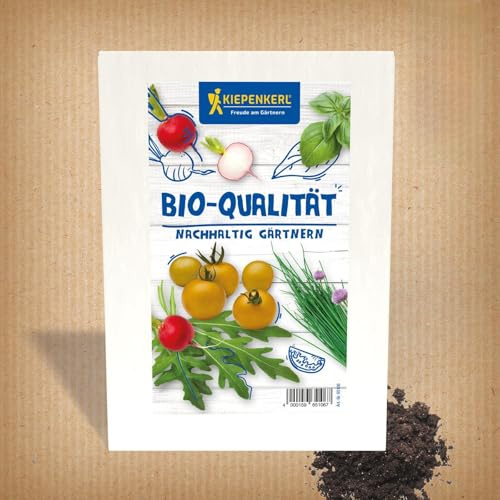 Kiepenkerl Saatgut-Set Nachhaltiges Gärtnern 65106, Gemüsesaat | BIO-Qualität von Anfang an, Basilikum, Radieschen, Schnittlauch, Johannisbeertomate, Rucola & Aussaatratgeber, mehrjährig