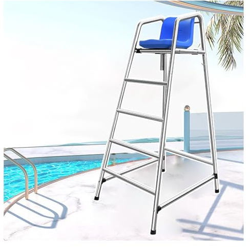 Silla de socorrista de Piscina Escalera de Piscina Equipo de Seguridad Silla de Socorrista, 120/150/ 180cm de Altura Sillas de Salvamento de Alta Resistencia para Playa de Parque Acuático Comercial c
