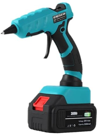 Hot Glue Gun 50W Electric Hot Melt Glue Gun Cordless Electric Glue Grab 7mm Glue Stick Hot Melt Welding Hot Air Gun for 18V Battery for DIY Craft Projects and Home Quick Repairs