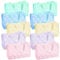Trousse Transparente Voyage,Trousse Toilette Voyage 10 Pièces 5 Couleurs,Motif de Marguerite Trousse Toilette Avion avec Tirette et Poignée pour Maquillage Stockage 21x8x16cm