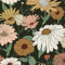 VOEAAR Boho Peel and Stick Vintage Daisy Floral Wallpaper Flower Contact Paper Modern Vinyl Removable Self Adhesive for Countertop Cabinet Bathroom Dark Green White Pink 44.5CM x 1000CM