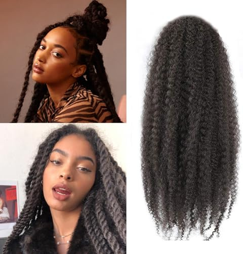 XIIMENALU Marley Twist Braiding Hair Afro Kinky Curly Cuban Twist Hair Marley Twists Hair Crochet Braids Synthetic Senegalese Twists Crochet Hair Extensions for Women (4#, 12inch/6packs)