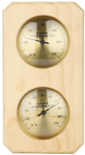 AMOYER Holz-sauna-thermometer-hygrometer, Saunaraum-zubehör, Horizontales Digitales Saunaraum-thermometer-hygrometer
