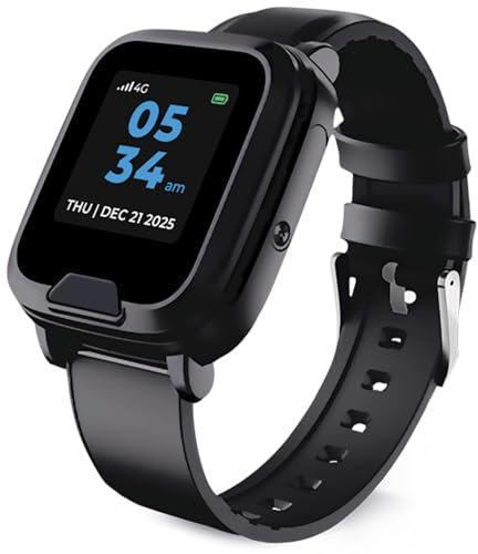 Medical Alert Smartwatch System | Wearable Help Button | Waterproof | GPS Location Tracker | 24/7 Emergency Assistance | Heart Rate Monitor | No Cellular Contract Required | Optional Fall Detection