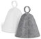 CIATBYYJ Paquete de 2 sombreros de sauna, sombrero de vaporario, sombrero de sauna de lana, gorro de baño de fieltro ruso, accesorios de sauna de baño unisex para hombres y mujeres (blanco, gris)