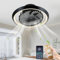 AHRHSM Deckenventilator Mit Beleuchtung, LED Deckenlampe Licht mit Ventilator, 360°Drehbar, Leise, 6 Geschwindigkeiten Mit Fernbedienung und APP Dimmbare Lampe