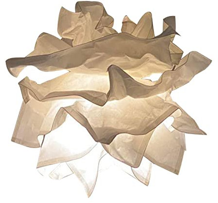 Pantalla de papel para lámpara de techo, cubierta de lámpara colgante de flores blancas, decoración S