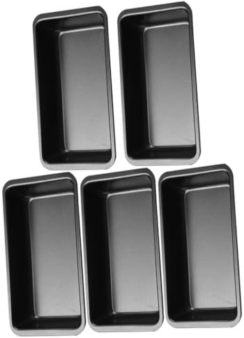 Amosfun Boîte à Toasts Rectangulaire 15,2 Cm En Acier Au Carbone Antiadhésif, Lot De 5, Moule à Pâtisserie Pour Pain Et Gâteau, Cuisson Au Four, Usage Domestique