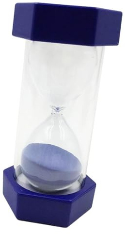 Qianly 8 Minuten Glas Sanduhr Glas Uhr Übung Timing Blau