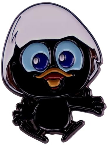 Pins - Calimero - Broche Epinglette en Métal Emaillé - Cartoon Pin Accessoire Vetement Sac Chaussures Crocs - 2.5 x 3.2 cm