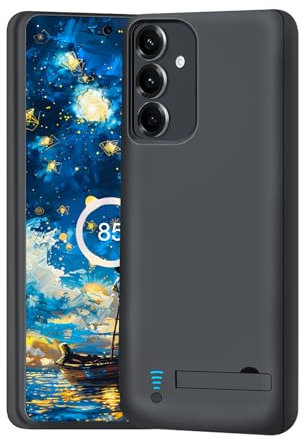 BAHOND Battery Case for Samsung Galaxy S25 / S24, 5000mAh Rechargeable Extended Battery Charging Charger Case, Add 100% Extra Juice, Not Compatible with S25+ or S25 Ultra (6.2 Inches) Black