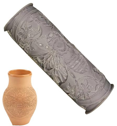 Rouleau À Roulettes En Argile, Rouleau À Dalle D'argile - Outil De Modèle De Modélisation De Rouleaux De Texture - Tampons Artisanaux Et Artisanaux, Fournitures D'artisanat, Outils De Poterie Pour Les