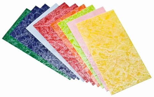 INNA-Glas Platten aus Wachs NEVES, marmoriert, 10 Stück, bunt, 20x10cm | Verzierwachsplatten