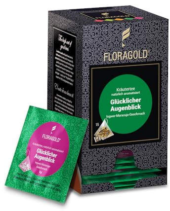 FLORAGOLD Pyramidenbeutel Kräutertee Glücklicher Augenblick, 1er Pack (1 x 45 g)