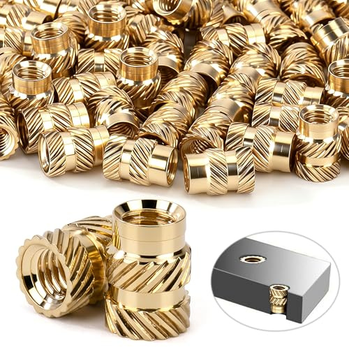 Inserti Filettati M5 Inserti Filettati a Caldo M5*12 * 7mm 50 Pezzi Dadi Zigrinati con Filettatura Femmina Boccole Filettate per Componenti di Stampa 3D e Parti in Plastica