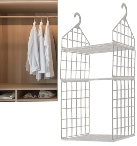 Hängender Kleiderschrank-Organizer, faltbare Regale, Aufbewahrungseinheit, Halterung für Kleidung, Regalsystem aus waschbarem Stoff, platzsparend, für Pullover, Jeans, T-Shirt, Behälter, Wohnmobil