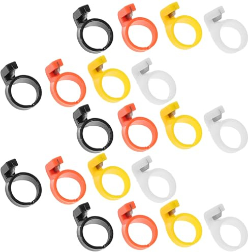Zerodeko Lot de 20 Outils Coupe-fil Bague pour Couture en Plastique et Métal, Capacité de Coupe, pour Travaux Manuels et Usage Quotidien