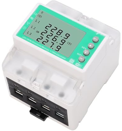 GOWENIC WiFi-Energiezähler, Leistungsschalter, LCD-Display, Zeitsteuerungsschalter für Präzise Stromüberwachung, Wohn- und Industrieanwendungen, 1 Stück